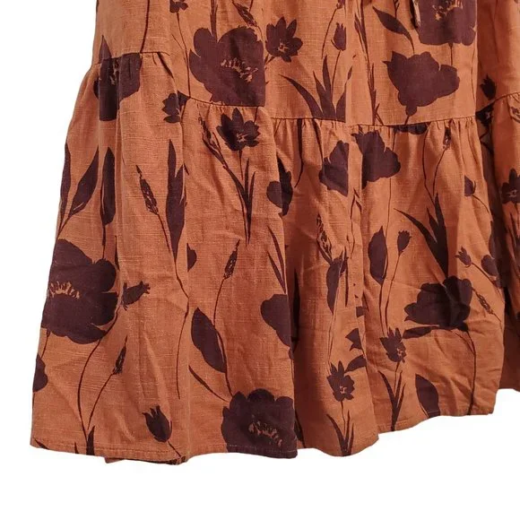 Simply Vera Wang NWT Sz 2X Dress Rayon Linen Tiered Ruffle Skirt Lined Maxi Full - Picture 15 of 16